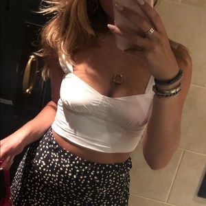 White corset top